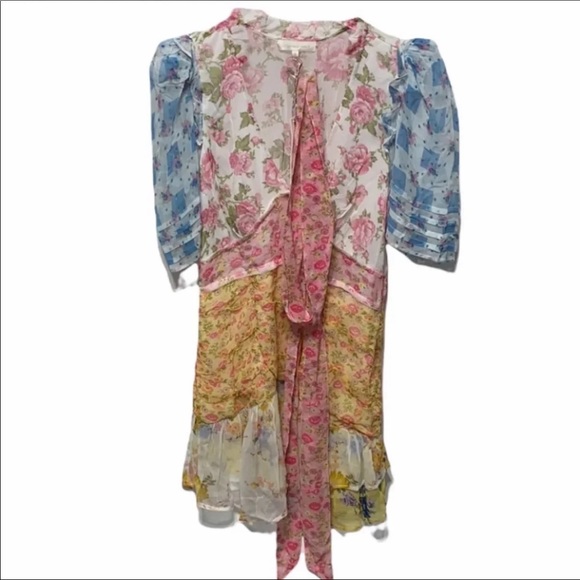 LoveShackFancy Arlo Picnic Patchwork Dress Size 8 NWT - Picture 4 of 10